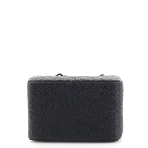 Chanel CC Square Bucket Tote Quilted Caviar Mini Black - Picture 5 of 7